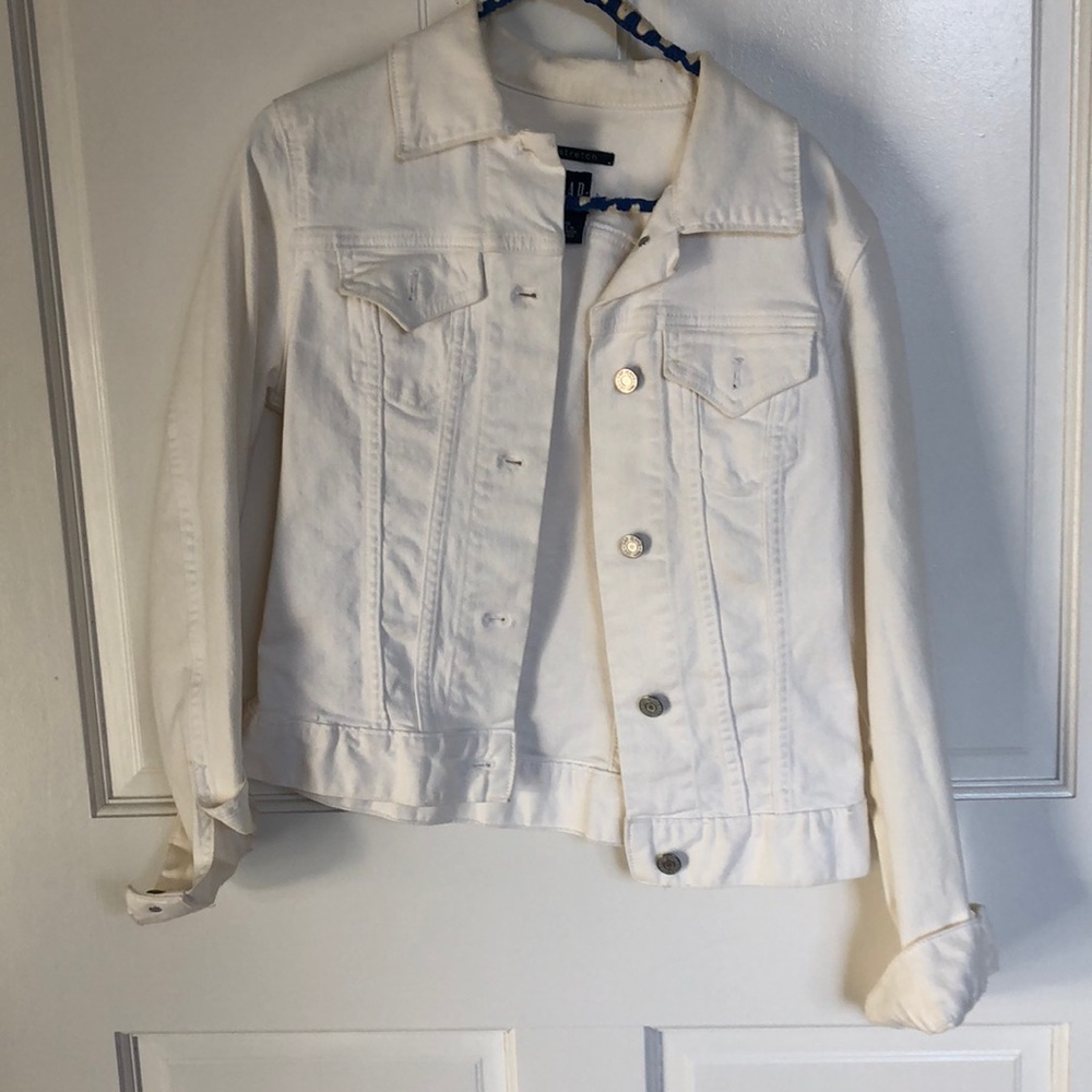White jean jacket